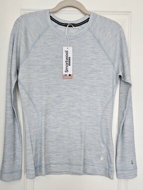 Smartwool Merino 250 Base Layer Women’s M Sky Blue Thermal Long Sleeve NWT